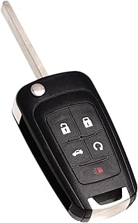 Remote Flip Key Fob Replacement Fits for Chevy Cruze Equinox Camaro Malibu Sonic Impala Buick Lacrosse Regal Verano Encore Allure GMC Terrain 2010-2021 Keyless Entry Remote Control OHT01060512 Set 1