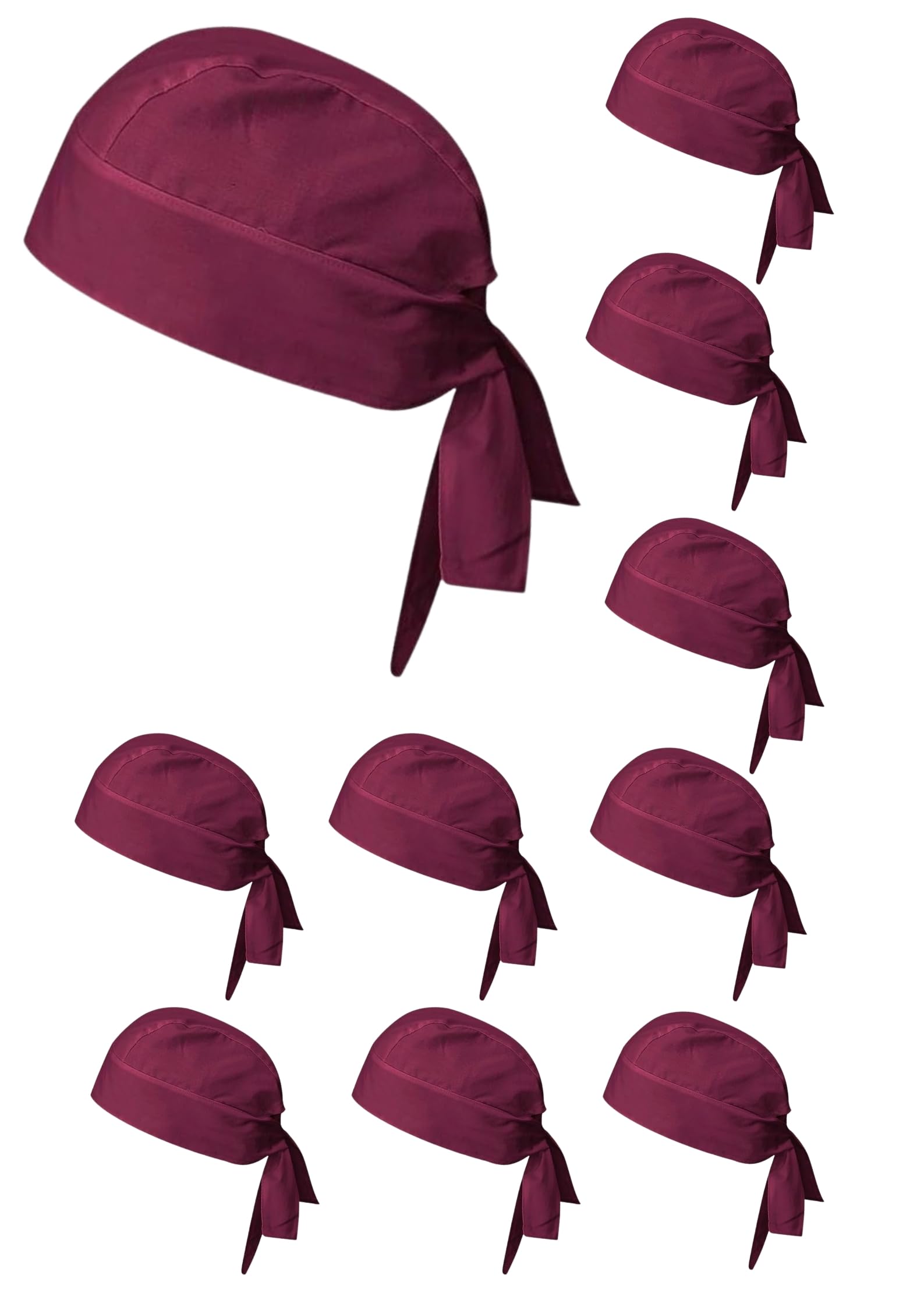Victory KAIXUAN - Gorro Chef Pirata - Gorro Cocineros Gorro Bandana - Gorro CAMAREROS - Gorro HOSTELERÍA - Serie 926 - Pack* 10 Pcs
