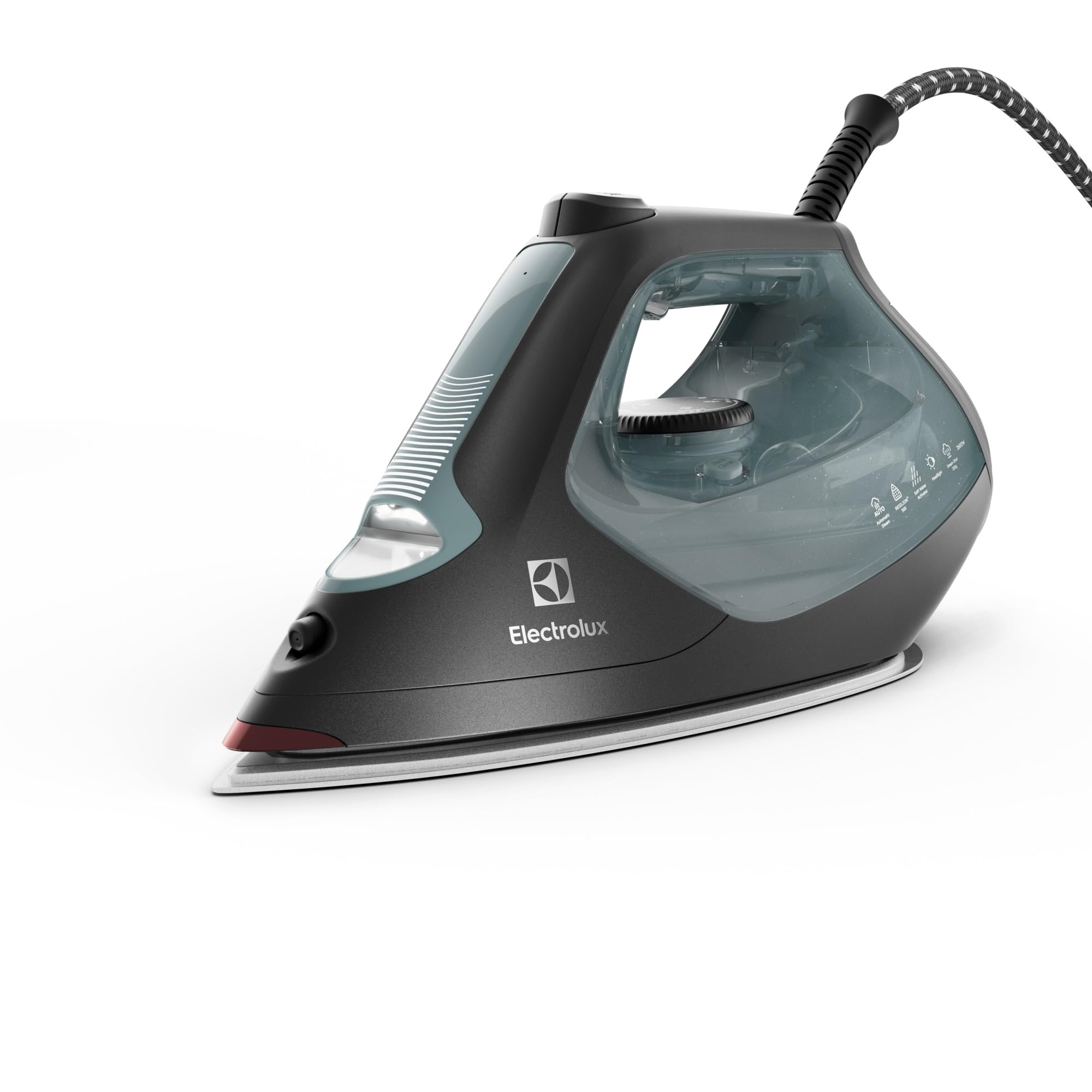 Electrolux Refine 700 Fer à Repasser E7SI2-6OG, Programme Personnalisé, Éclairage Avant, Semelle RESILIUM Ski 500 Anti-rayures, 2600W, Jet de Vapeur 230 g/min, Cordon Mouvement à 360°, Vert Océan