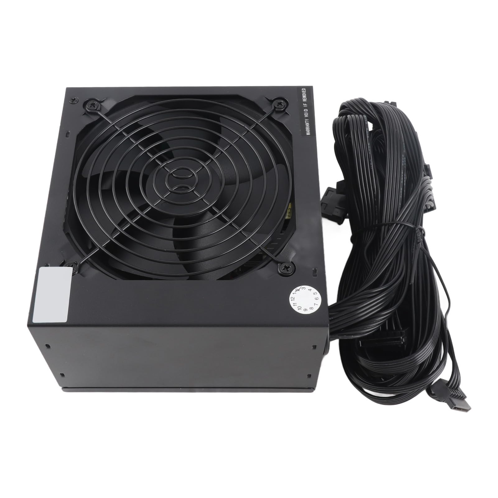 Zasilacz Komputerowy ATX o Mocy 550 W z Cichym Wentylatorem 120 Mm, Aktywny Zasilacz do Gier PFC do Obudowy Komputera Stacjonarnego, Obsługa Multi-Guard, Kompatybilny z Okablowaniem Tylnym,