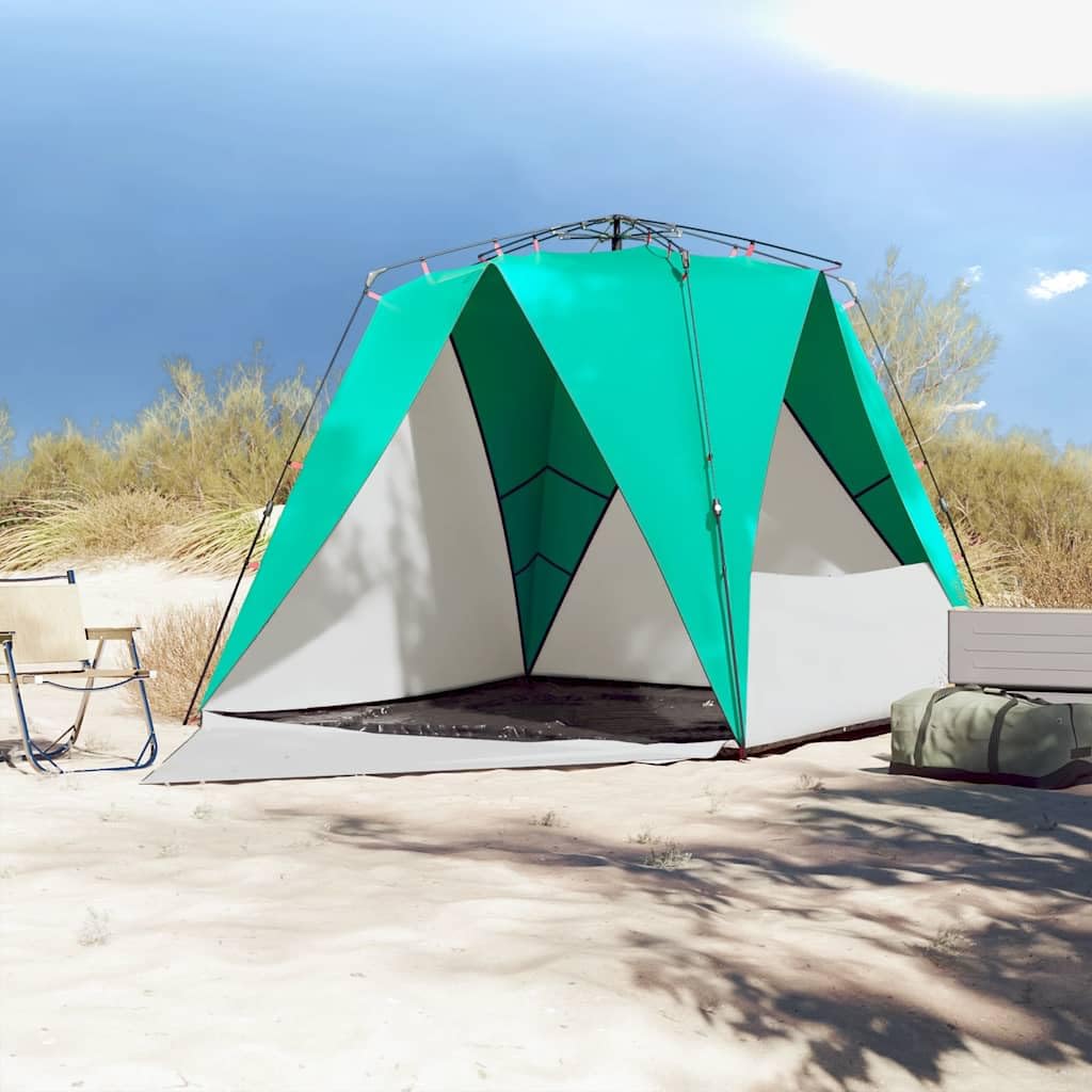 Tenda da spiaggia per 2 persone, con sistema di sgancio rapido, impermeabile, con borsa per il trasporto, verde mare