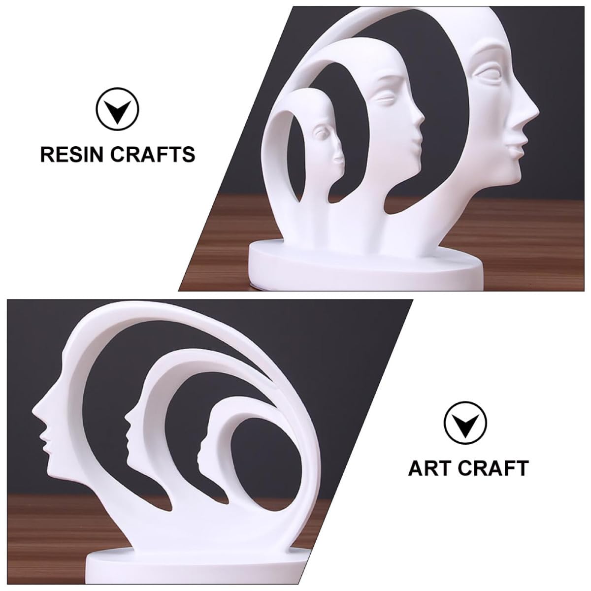 Beavorty Adorno Artesanal de Resina para Decoración del Hogar, Figura Elegante y Delicada para Dormitorio u Oficina, Diseño Único y Estilo Moderno en Blanco