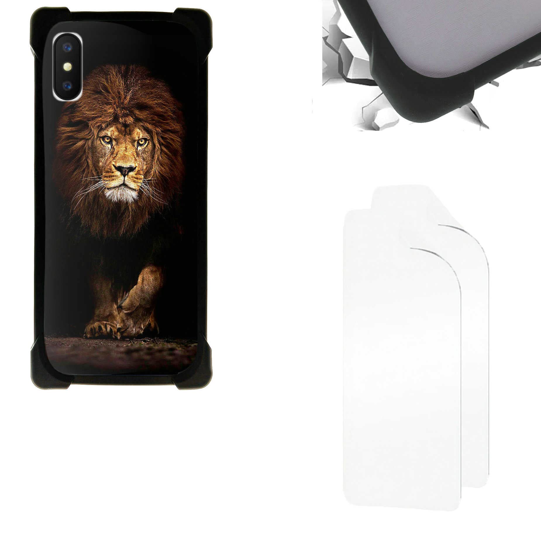 Oujietong Case Compatible For Konrow S55p2021 Easy Phone Case Cover + Film Soft TPU Screen Protector PC Backplane Soft Frame KB-DSZ