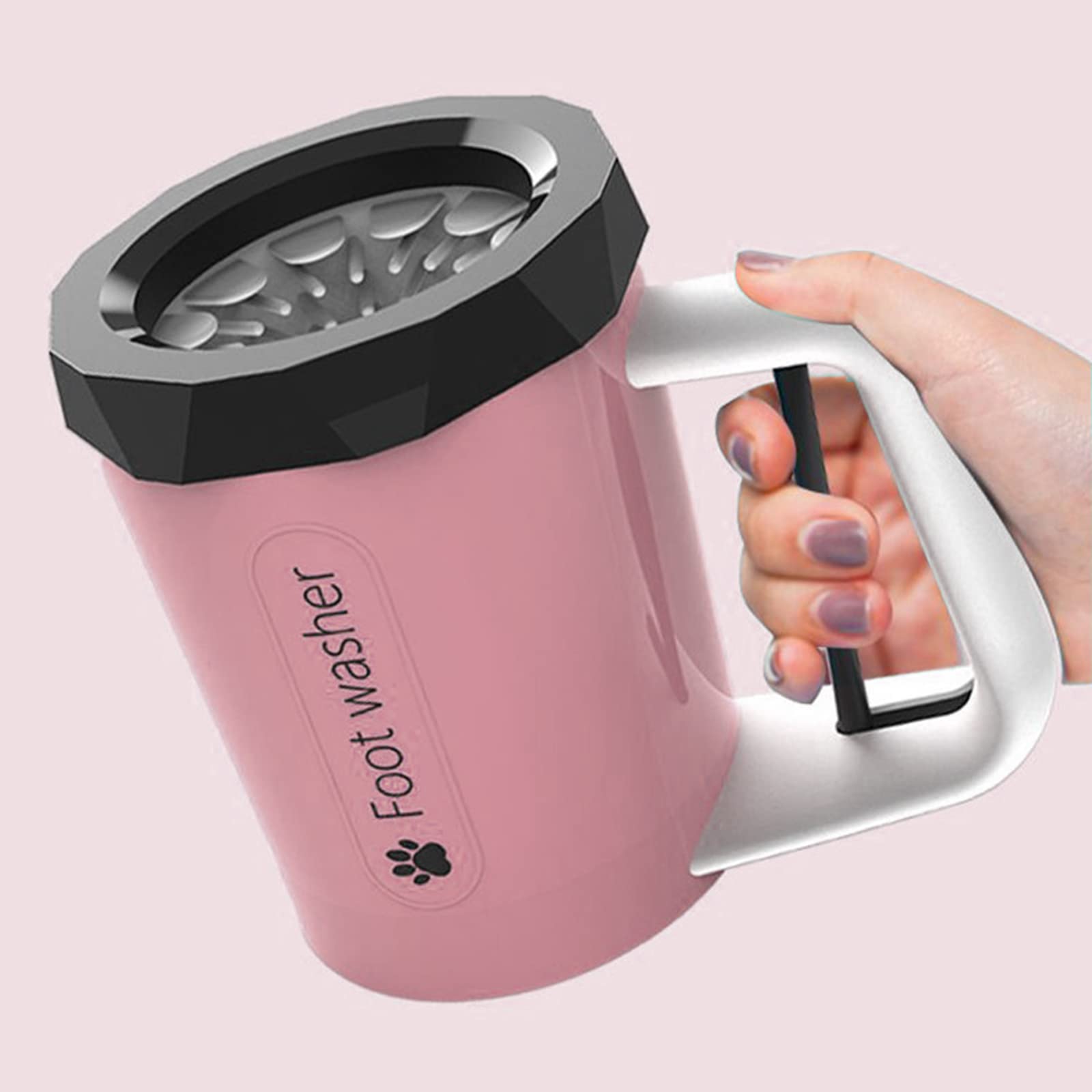 Cepillo for Patas de Perro con cerdas Silicona Suave for el Aseo Perros y Gatos sucias(Pink)
