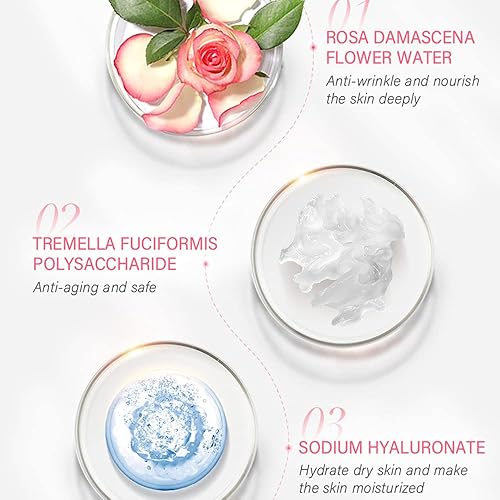 Miniatura 2 de Rose - Suero hidratante facial antienvejecimiento, antiarrugas, esencia suave, mejora la piel de la cara, cuidado diario de la piel, ilumina,