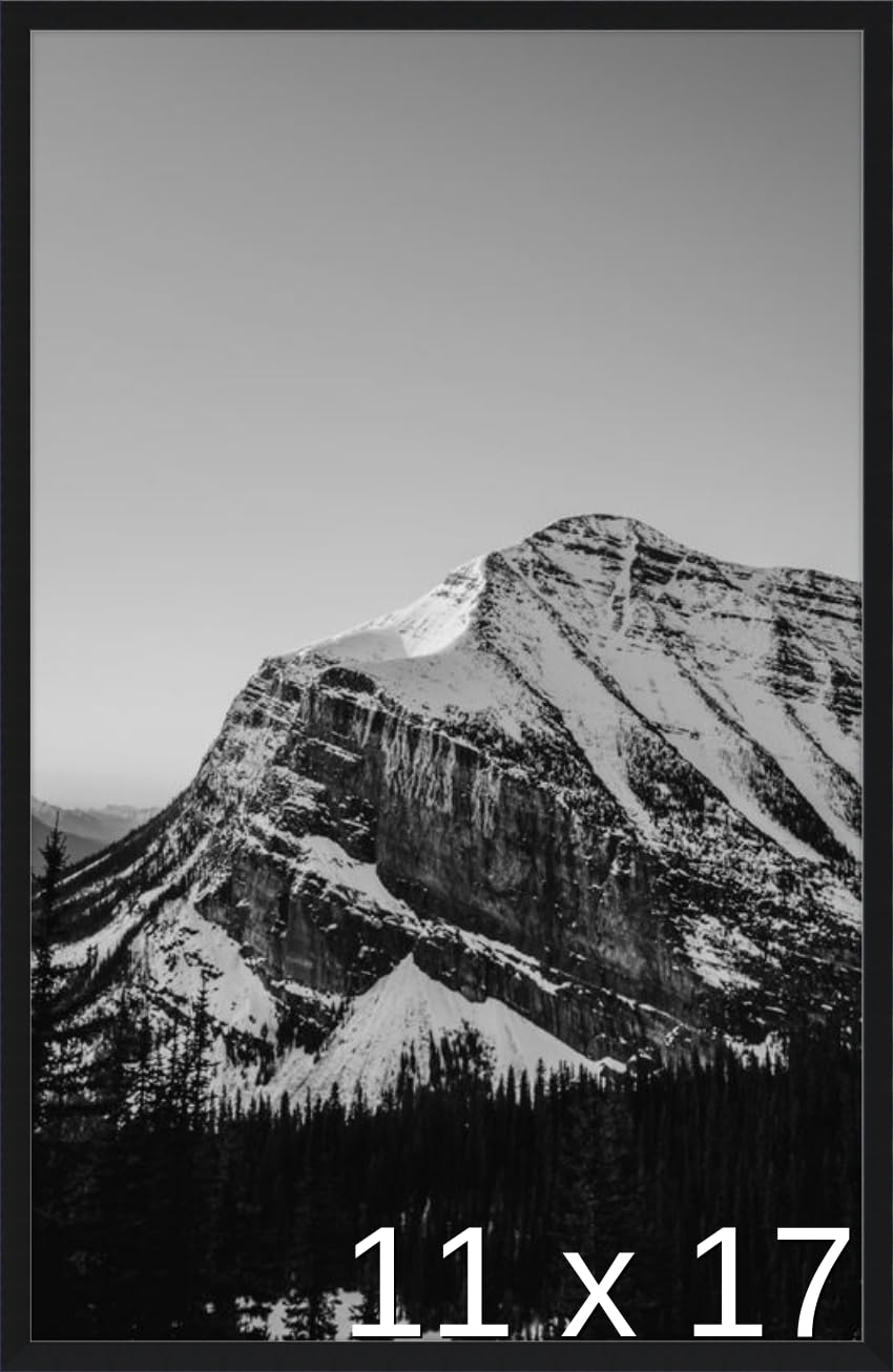 Frame It Easy 11 1/2 x 17 1/4 Satin Black Metal Frame (Ashford) 11.5x17.25 inches