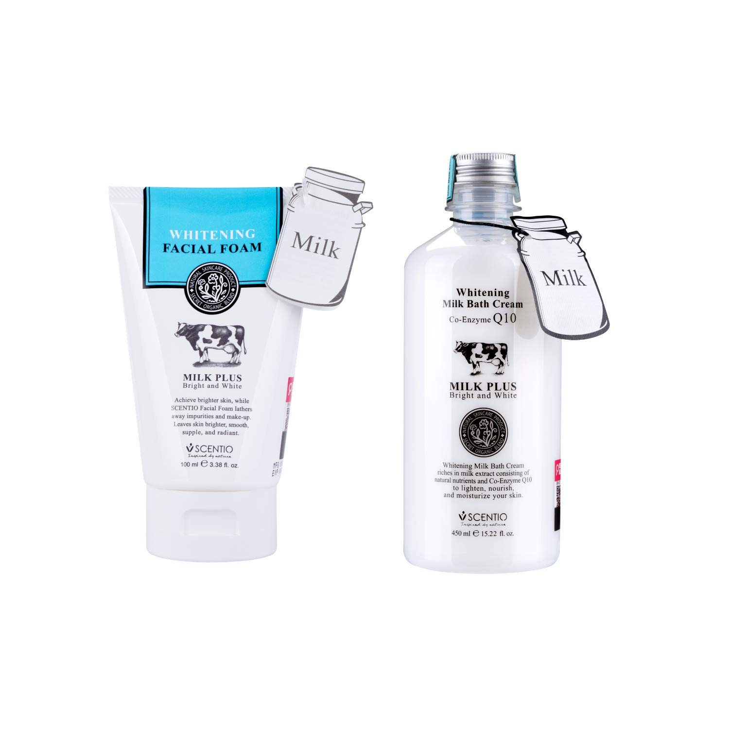 Scentio Whitening Milk Plus Bright & White Bath Cream & Facial Foam Combo (Made In Thailand)-image-38
