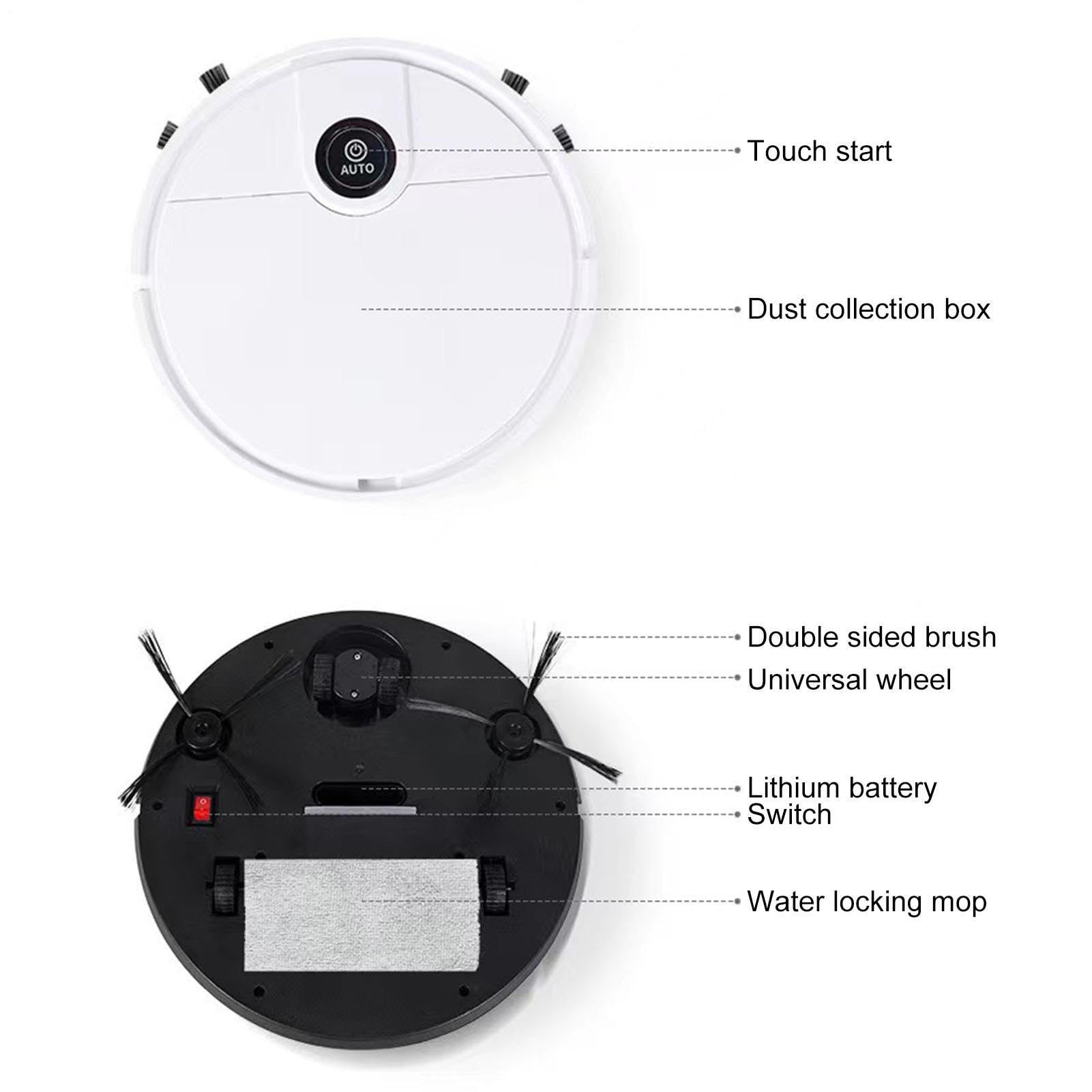Robot aspirador automático de vaciado automático | Robot de limpieza de suelos para alfombras, oficinas, apartamentos, salas de estar, dormitorios, cocinas y baños