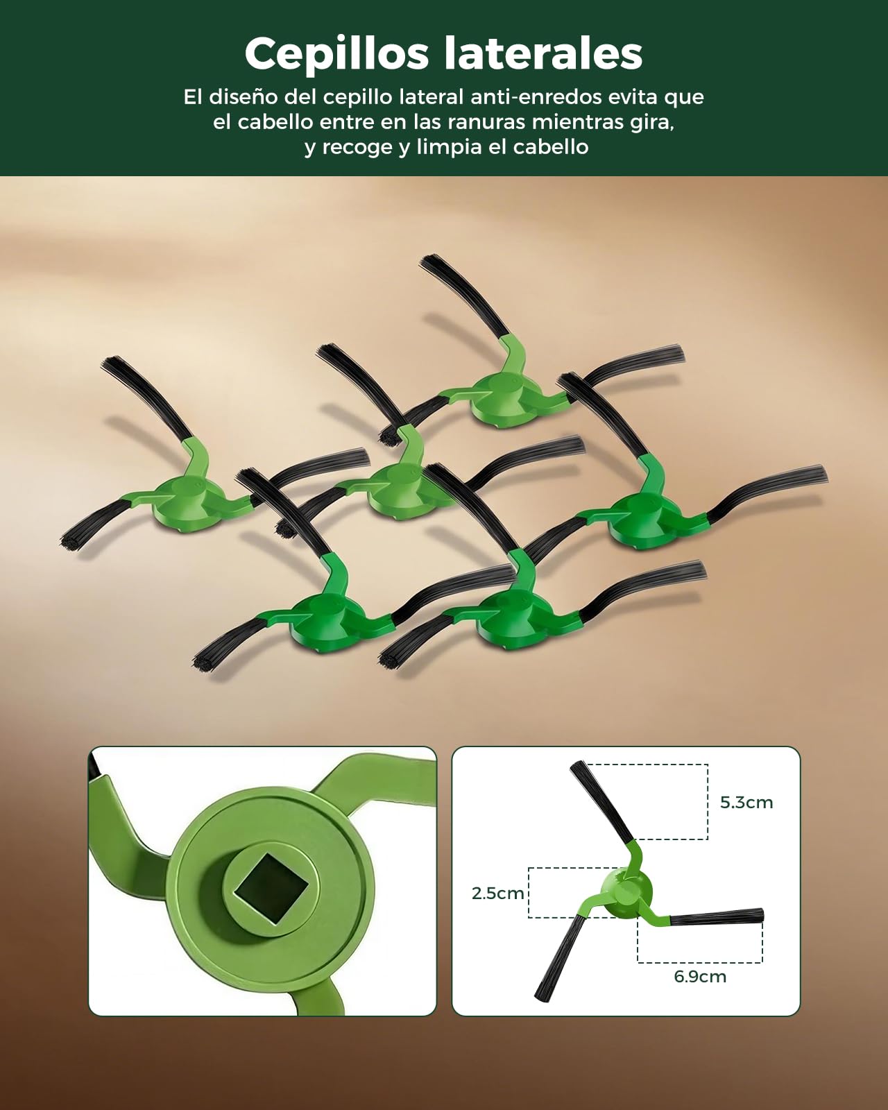 21 Juego de Accesorios para iRobot Roomba MAX 705/706 Combo Robot Aspirador: 2 Cepillos Principales, 2 Limpiadores de Rodillos, 6 Cepillos Laterales, 4 Filtros HEPA, 6 Bolsas de Aspiradora, 1 Cepillo
