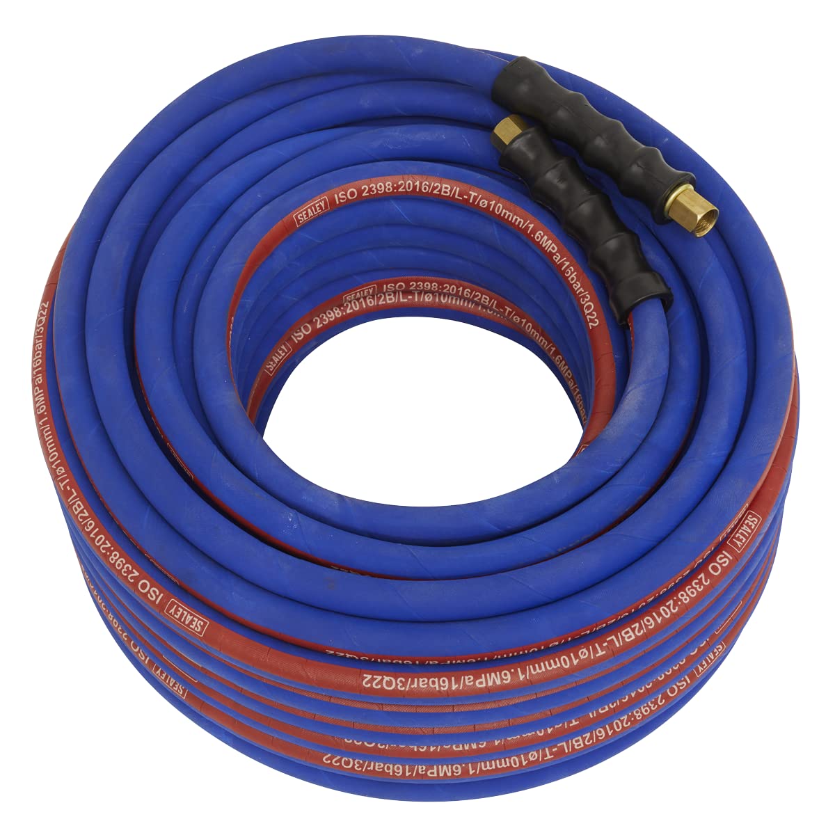 Sealey AH30R-38 Extra-Heavy-Duty Air Hose with 1/4""BSP Unions 30m x 10mm