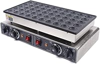 Vista 2 de Mini Neerlandés Pancake Maker Donuts Maker Machine Comercial antiadherente Waffle Donut Baker 50 Ranuras Eléctrico Pancake Maker Hierro