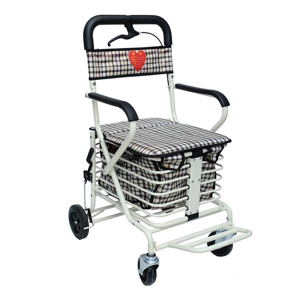 Buy Rollator With Seat Old Shopping Cart Old Man Trolley Shopping Cart