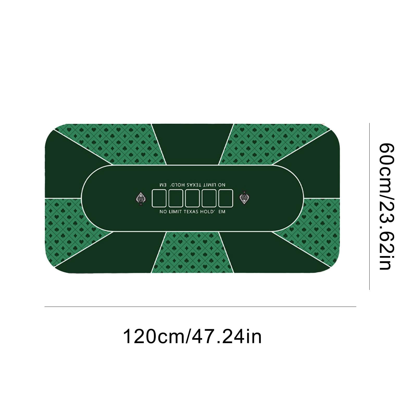 Nappe de table - Nappe de poker - Grand tapis de table - 120 x 60 cm - Antidérapants - Tapis de table de poker pour poker Texas Holdem - Jeux de cartes
