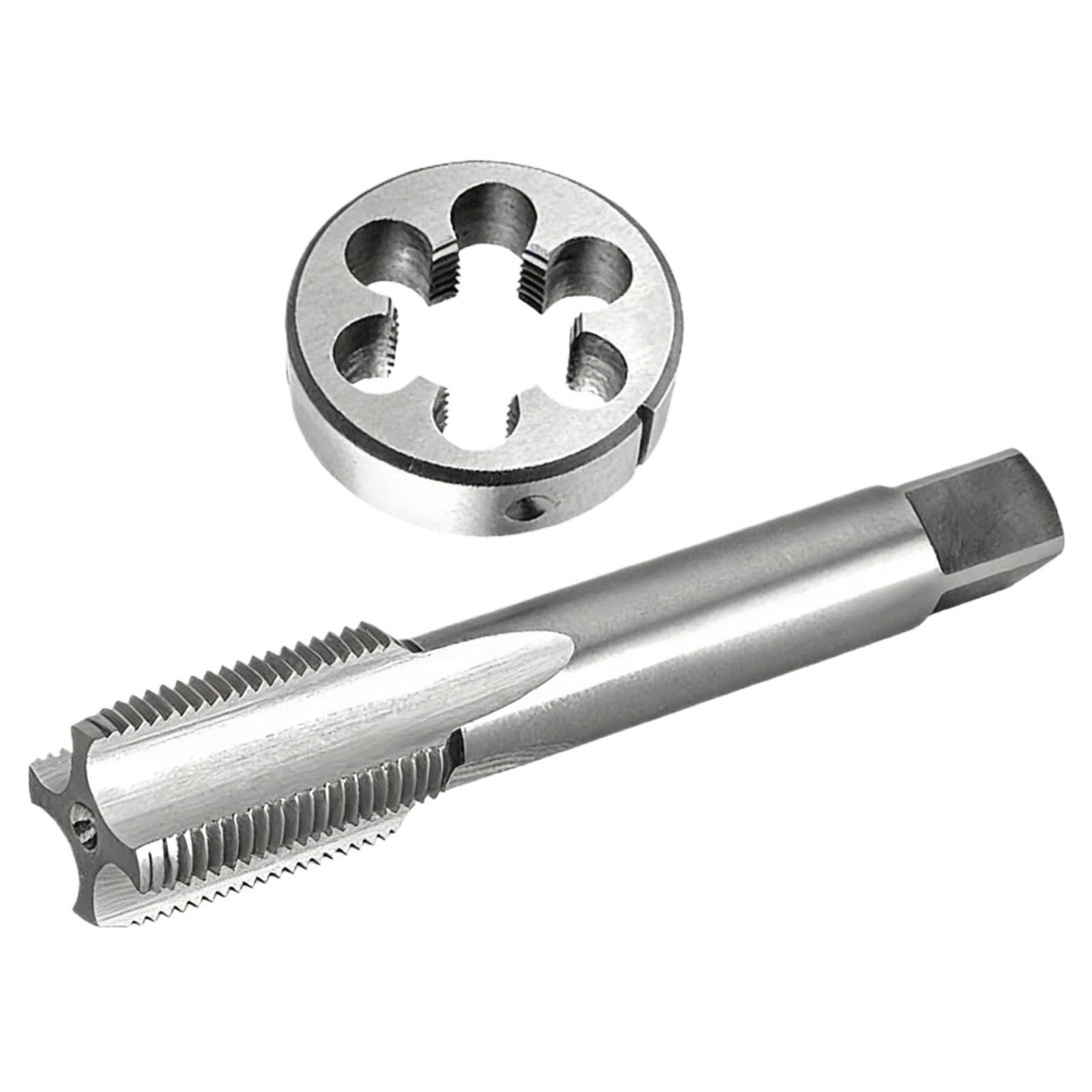 Juego de troqueles y machos de roscar métricos M39, máquina estriada recta de acero de alta velocidad con paso de 1-4mm, herramientas de roscado y fresado a mano derecha(M39x1)