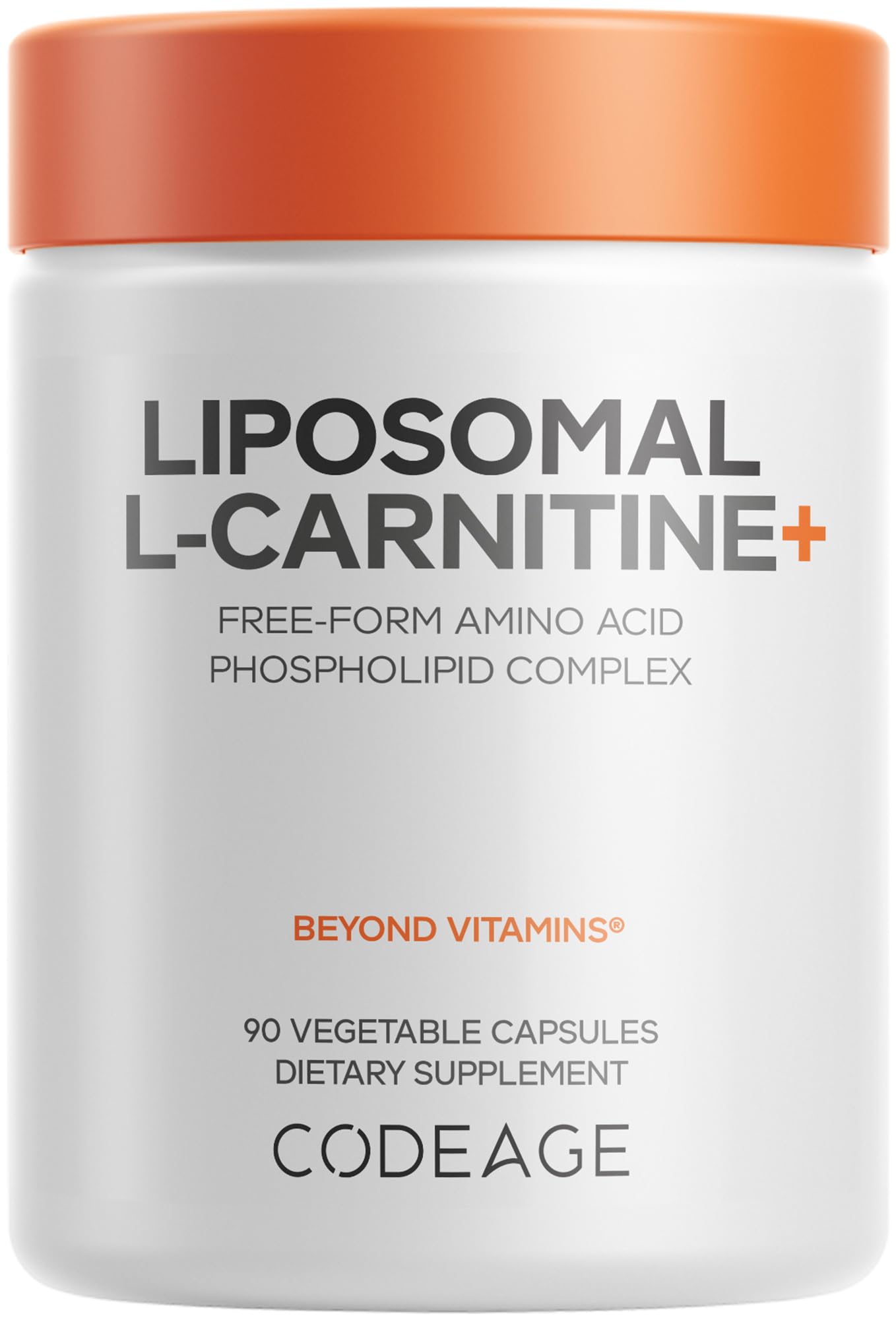 Codeage Liposomal L-Carnitine+, L-Tartrate, 500mg, Vegan, 90 Capsules