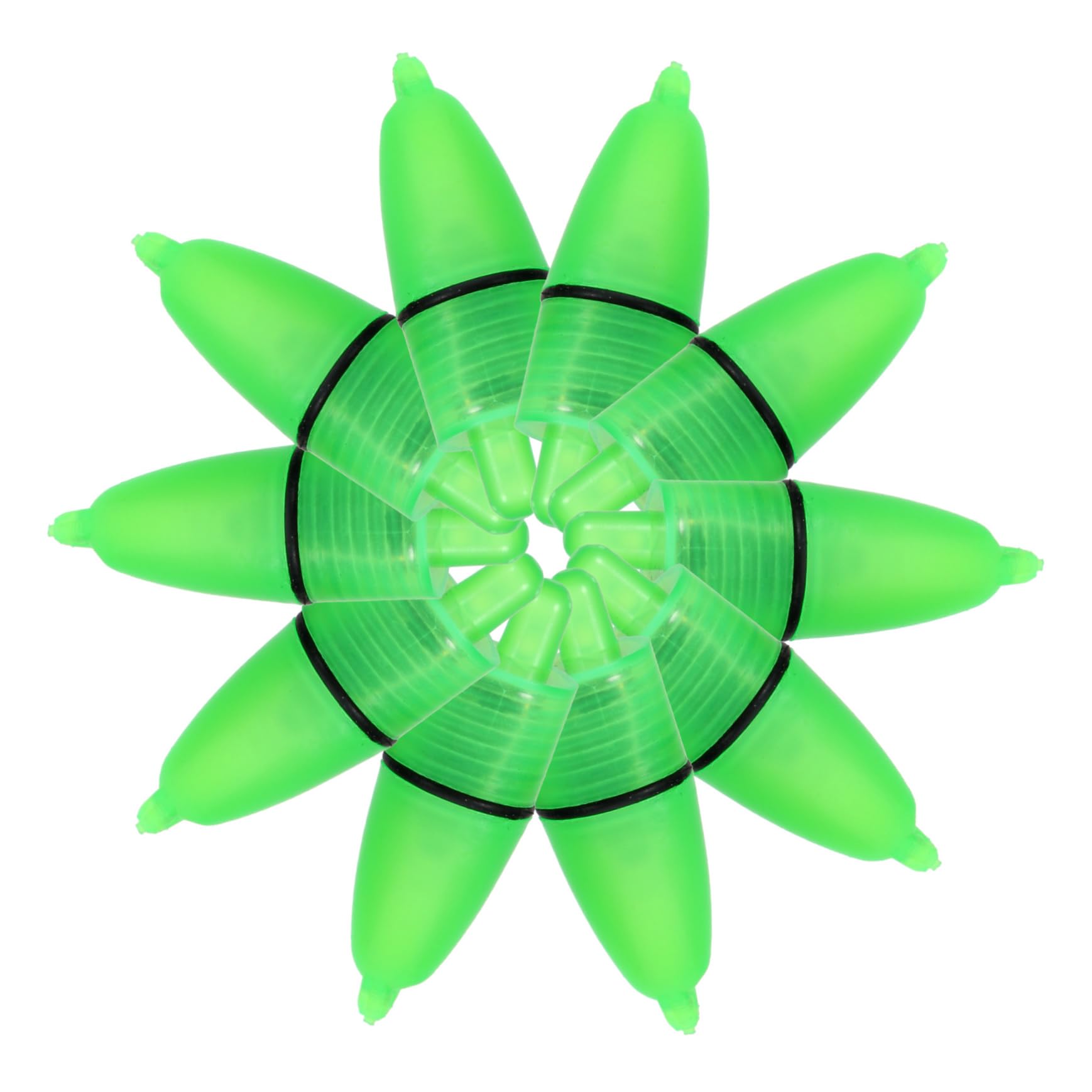 GANAZONO 20pcs Luminous Fishing Light Night Fishing Rod Bite Alarm Clip Indicator for Offshore Inshore Lake River for Bass Trout Walleye More