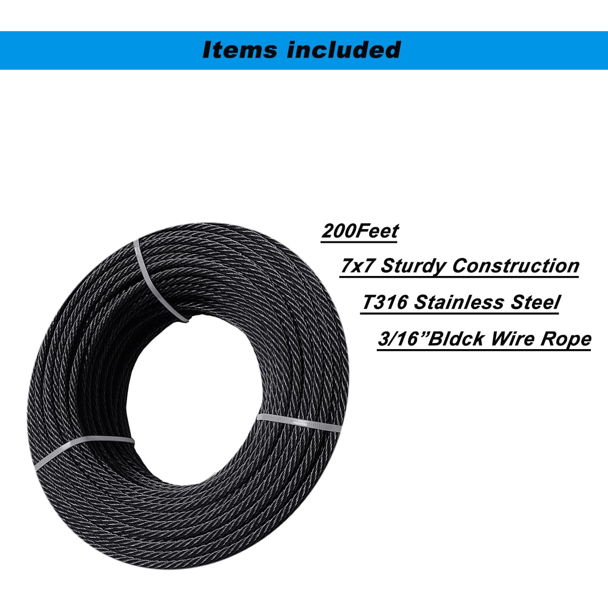 Muzata Stainless Aircraft Steel Wire Rope Cable For Railing ,Decking - View #7
