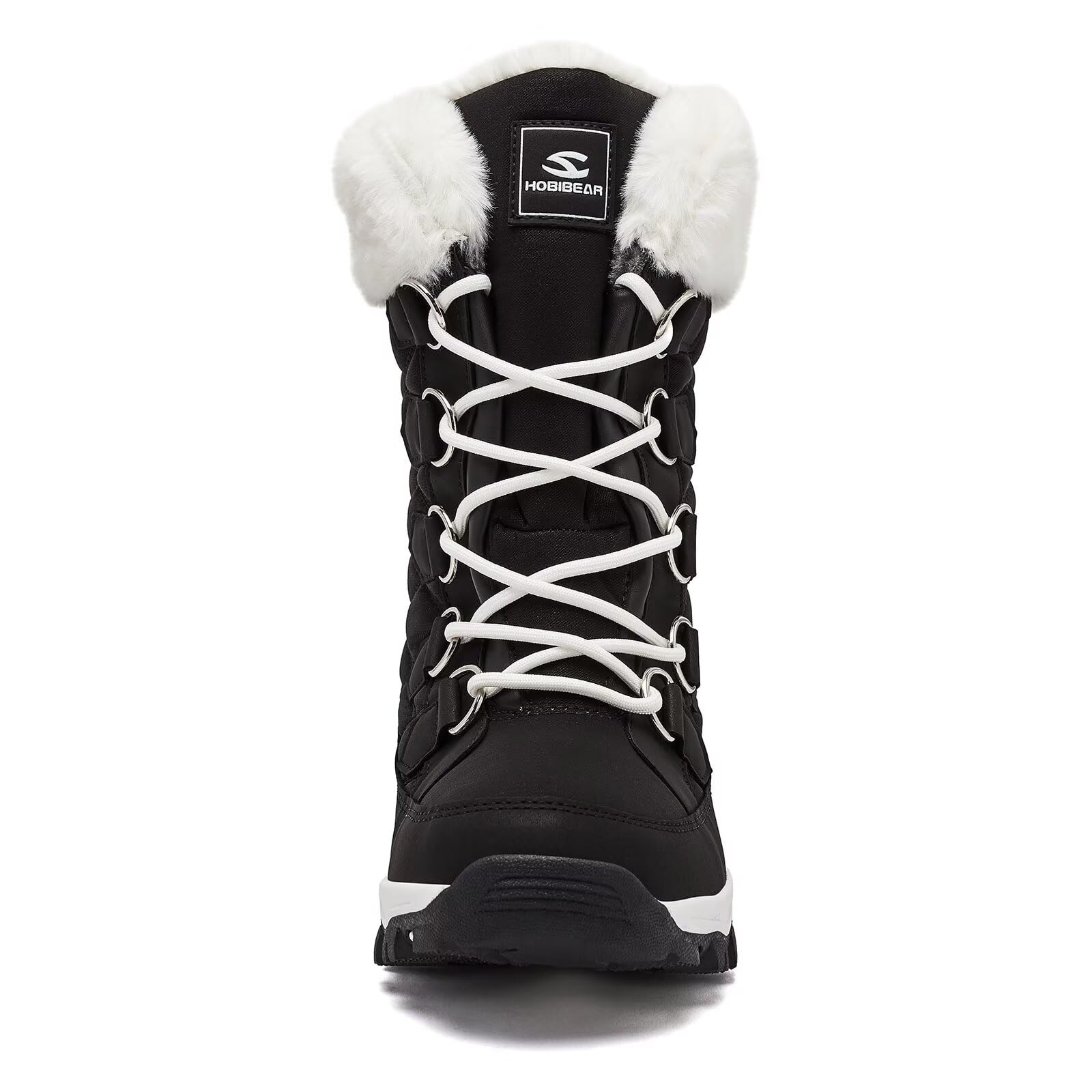 HOBIBEAR Bottes de neige pour femmes Bottes de randonnée à semelle extérieure antidérapante Chaussures d'hiver à l'épreuve de la neige