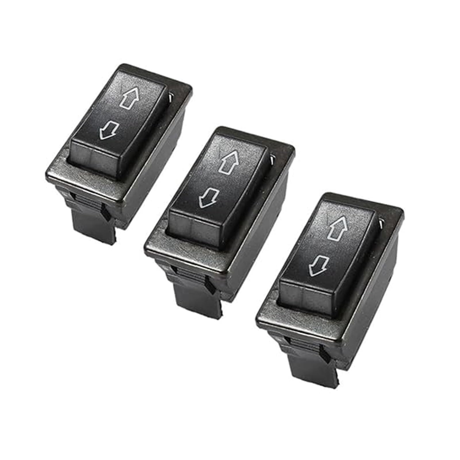 Elevalunas Eléctrico 1/2/3 Piezas DC 12V 20A Interruptor Ventana Eléctrico Automóvil Botón Control Basculante SPST 5 Pines ON/Off(3pcs)