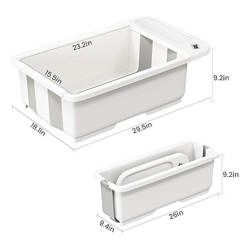 Miniatura 3 de Bañera plegable para bebé, bañera plegable para bebé con pantalla de temperatura inteligente, bañera de viaje portátil, ideal para bebés de 0 a 36