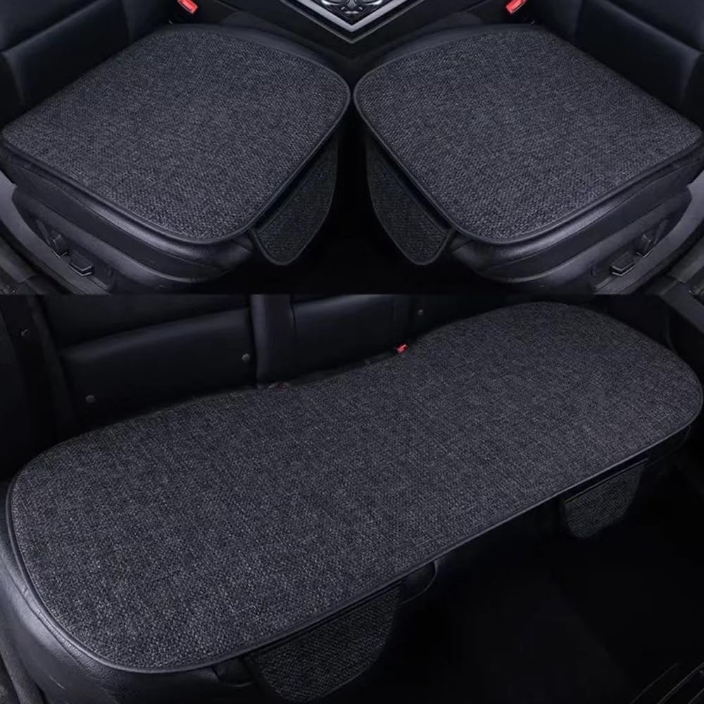Coussin pour siège Auto pour Toyota Auris Touring Sports 2 E180 Facelift I 2015-2019, Coussin Auto antidérapant, fraîche Protection Lin, Confortable Housse Noire,3 PCS