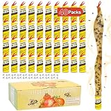 40 Rolls Fruit Fly Traps for Indoors, Fly Trap, Fly Trap Indoor for Home, Fly Traps Outdoor, Sticky Fly Strips, Fly Glue Paper Tape Catcher Ribbon for Gnat Fungus Fruit Flies