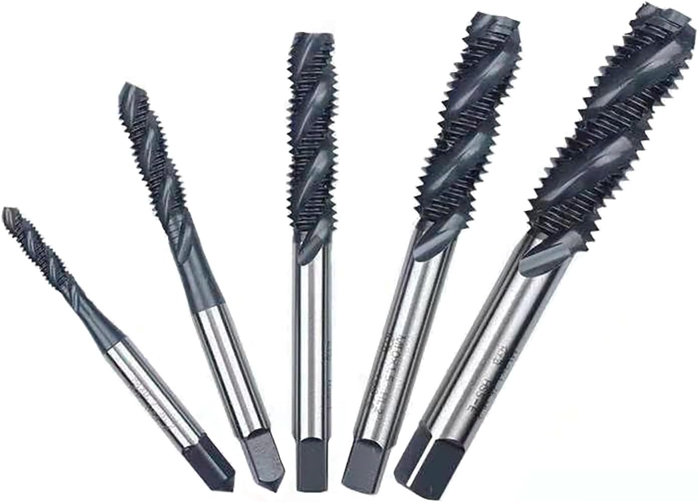 2PCS M3 x 0.5 Thread Tap Drill Bits, Spiral Flute, HSS Nitriding Coated, H2 Tolerance