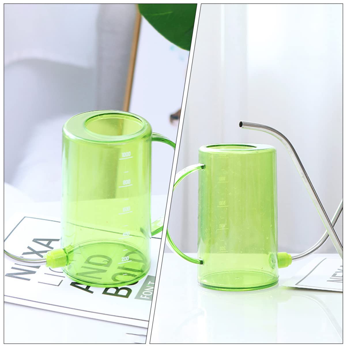 Konewka,Konewka z konewkami do wnętrz Konewka ogrodowa Konewka do kwiatów Konewka długa wylewka do(Green)