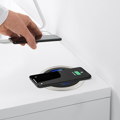 Miniatura 9 de Toma de corriente desplegable de 4 pulgadas con cargador inalámbrico de 15 W, entrega máxima de energía de 45 W, protección contra sobretensiones de