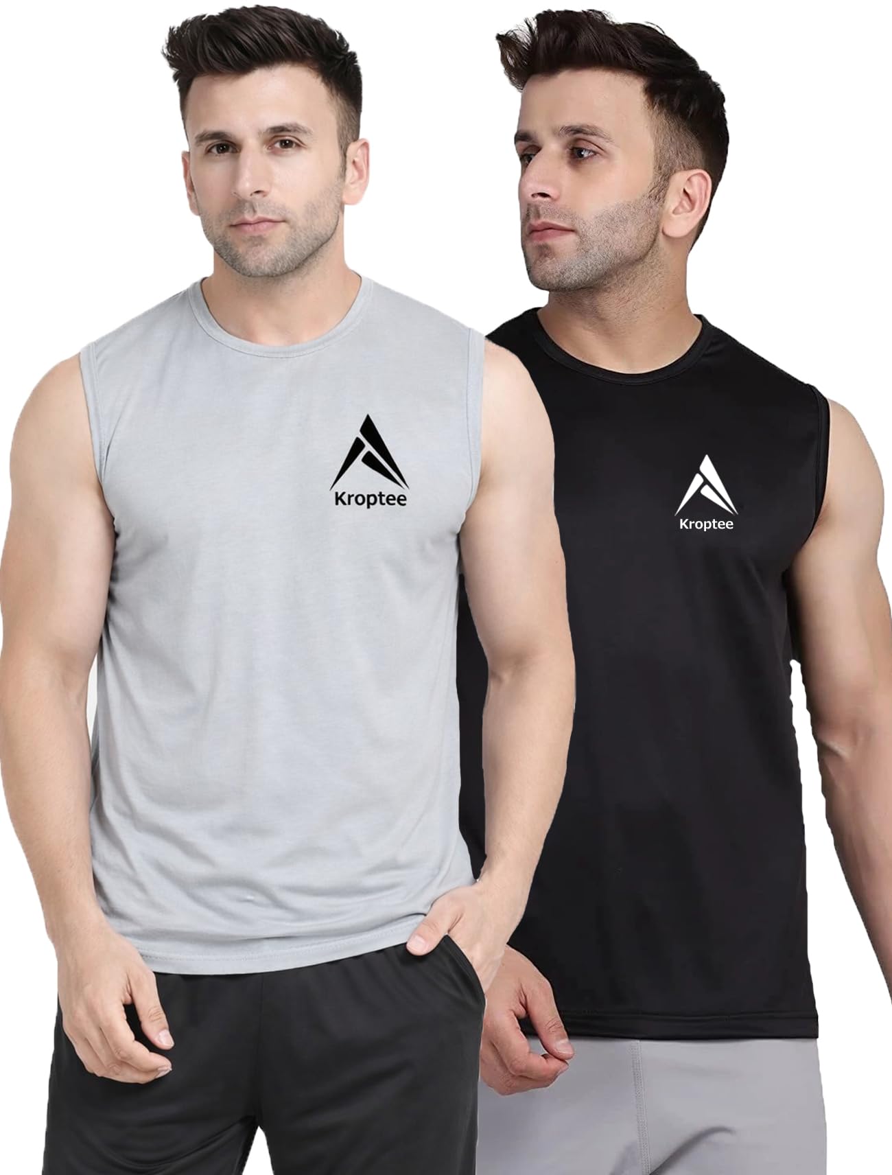 kroptee Stylish Vest for Men |Ganji for Boys - Perfect for Gym Workouts,| Men's Tank Top Regular fit|Cotton Combo Pack of 2 Sports Vest-picture-37