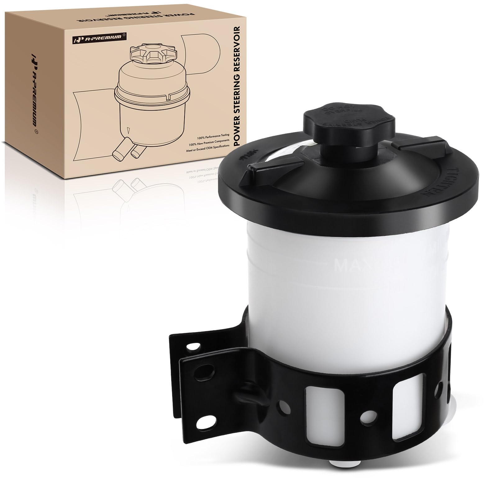 A-Premium Heavy Duty Power Steering Reservoir/Tank with Cap & Bracket Compatible with International Harvester Truck, Replace # 3558153C93