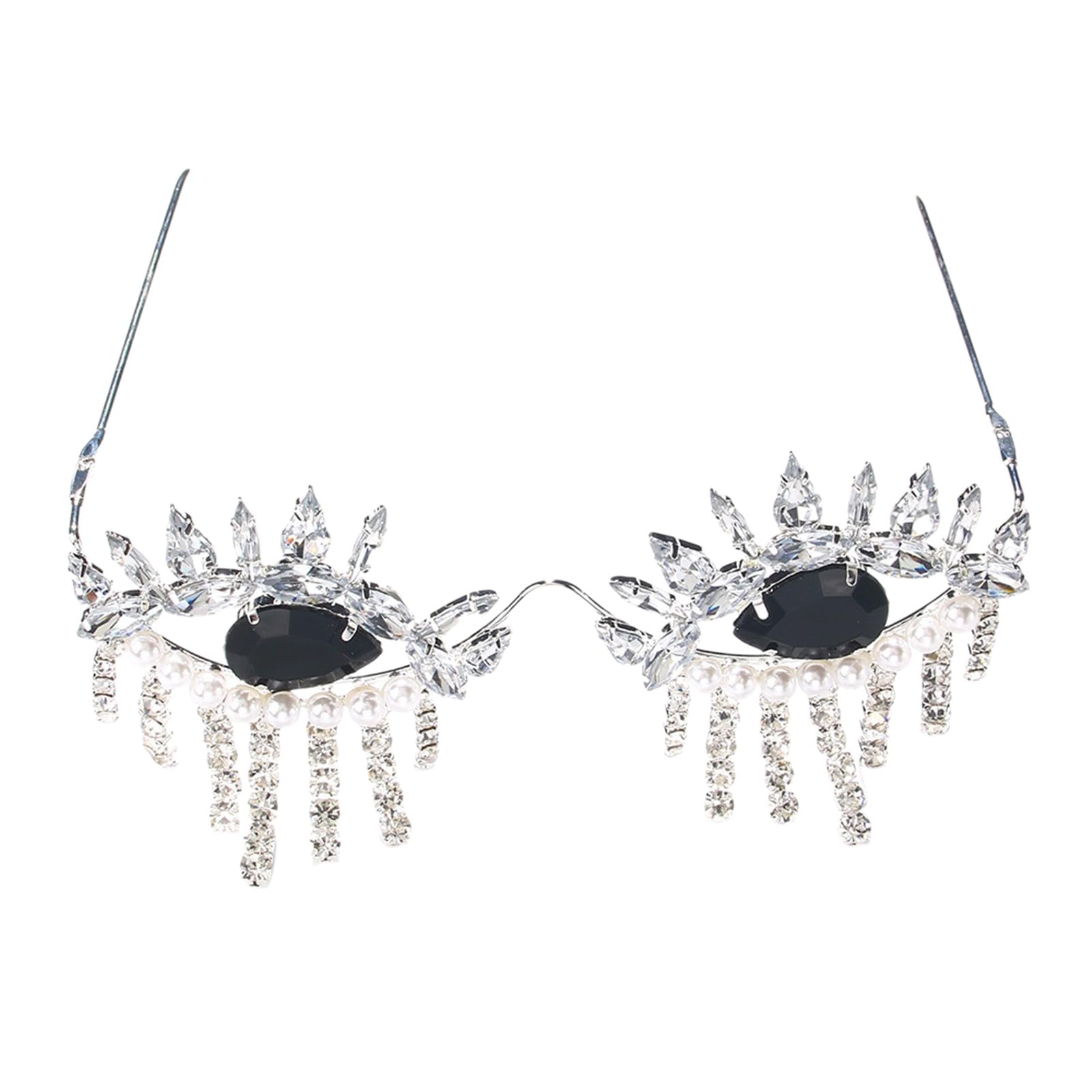 Auffällige Anhängerbrille mit übertriebenem Diamantdetail, Perfekter Gesichtsschmuck für Verschiedene Gesichtsformen und Anlässe, modisches Brillenzubehör