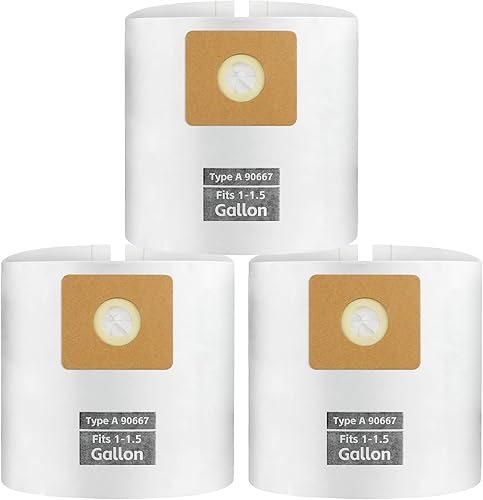 Miniatura 47 de Bolsas para aspiradora de 10 a 14 galones, tipo F 90662 9066200 9066233; tipo I 90672 9067200 9067233; VF2005, bolsas de filtro de vacío desechables