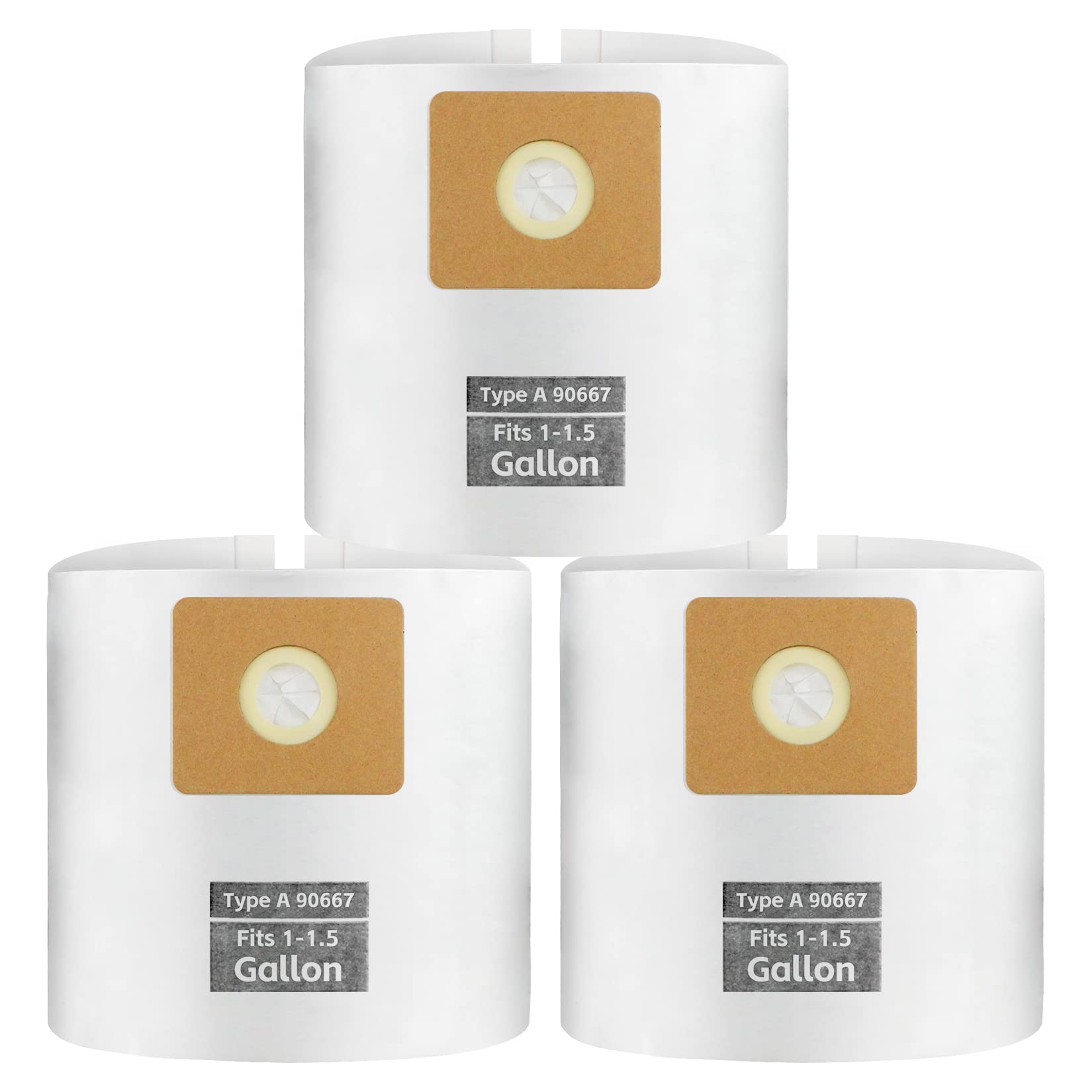3 Pack ALYYDBG for Shop Vac Bags 1-1.5 Gallon Type A 90667 9066733