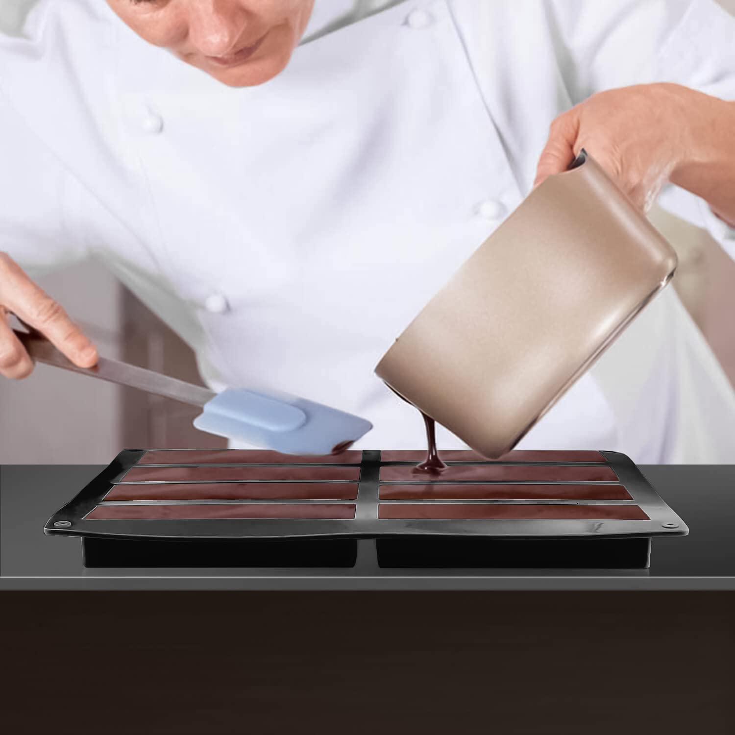 8 repen siliconen vorm om te bakken, 2 stuks mueslirepen