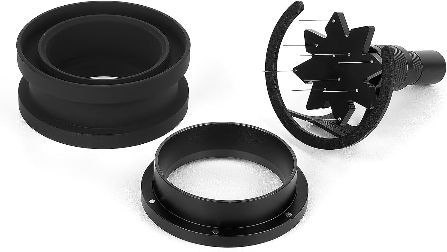 IKAPE 51 MM WDT-Werkzeug, Espresso-Rührer-Verteilungswerkzeug, einstellbare Nadelhöhe, Kaffeerührer mit Dosiertrichter und Ständer