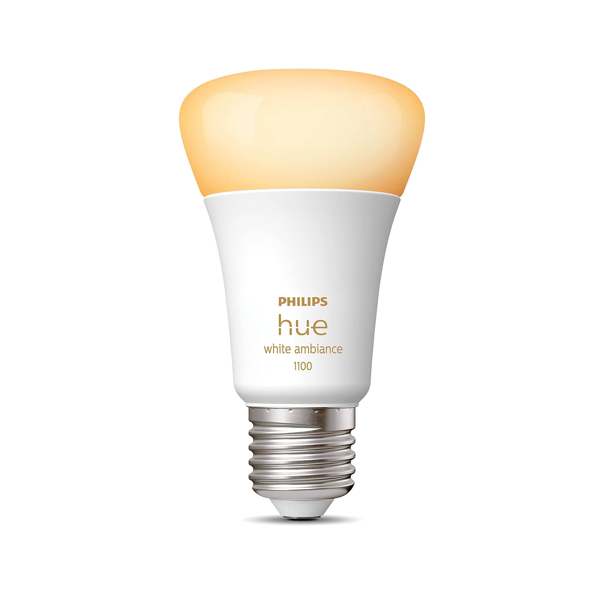 Philips Hue Vorteilspaket - E27 - mit 4 Standard Lampen - Warm bis Kaltweißes Licht - inkl. 1 Hue Dial Schalter (Weiß) - Hue White Ambiance