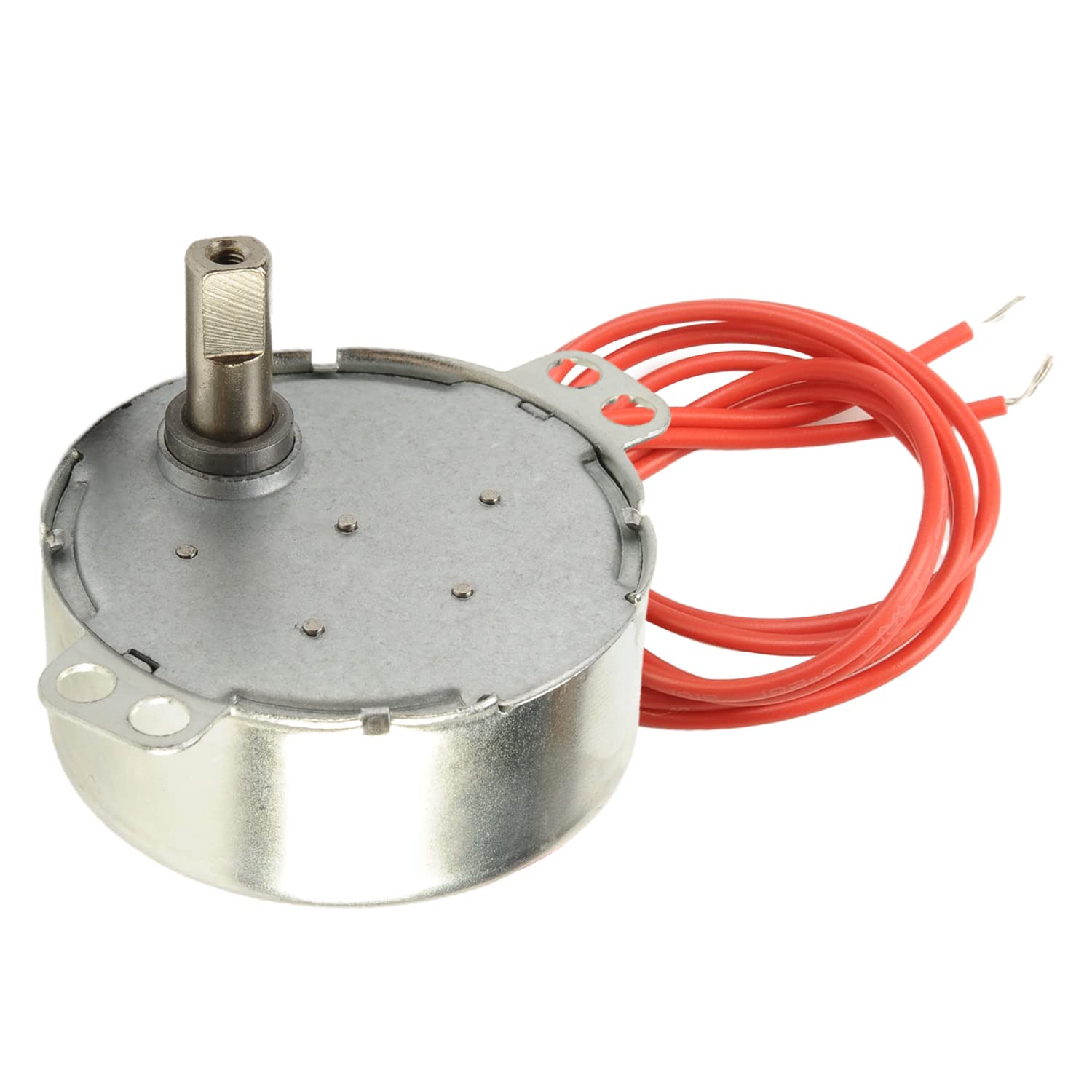Fielect Synchronous Motor AC 12V 5-6RPM Turntable Motor CW/CCW Direction 4W TYC-50 Double Flat Tapping Shaft