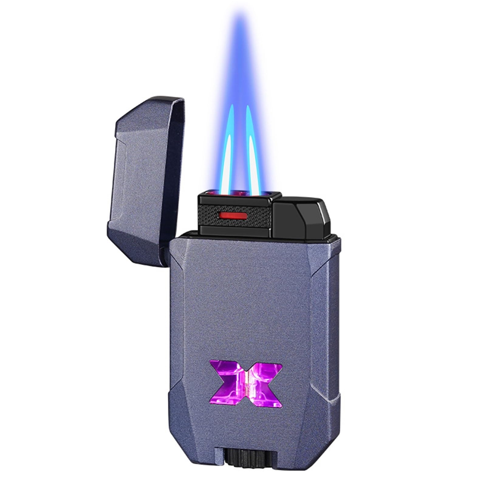Encendedor de doble llama para exterior y velas, recargable y multiusos ajustable