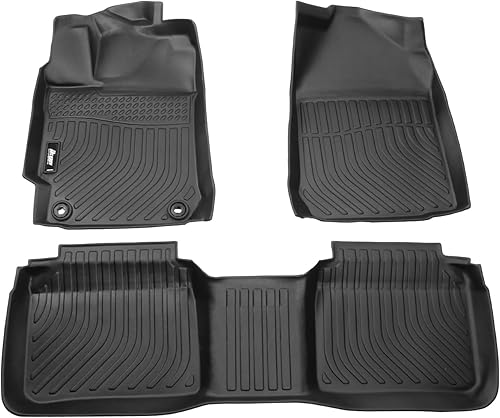 Miniatura 1 de IKON MOTORSPORTS Alfombrillas de suelo de elastómero termoplástico 3D, compatibles con Toyota Camry 2015-2017, revestimientos de piso