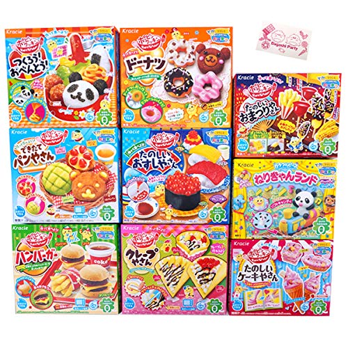 Assorted 5 Random Boxes Bundle Kracie Popin' Cookin' DIY Gummy Candy Making Kit Sushi, Hamburger, Bento, Pizza