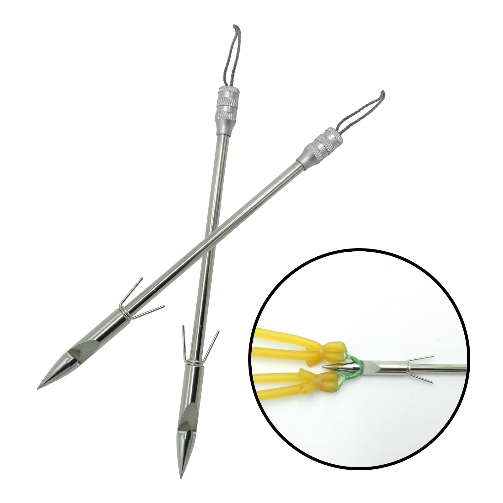 Obert 10 punte di freccia da pesca in acciaio inossidabile per pesca con l'arco freccette da pesca Broadheads freccia spinato balestra palo per la caccia Pro Fionda Catapulta Target Game