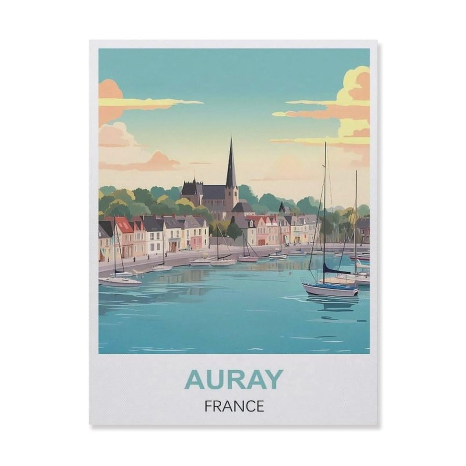 Tin Sign，Auray France(30x40cm）