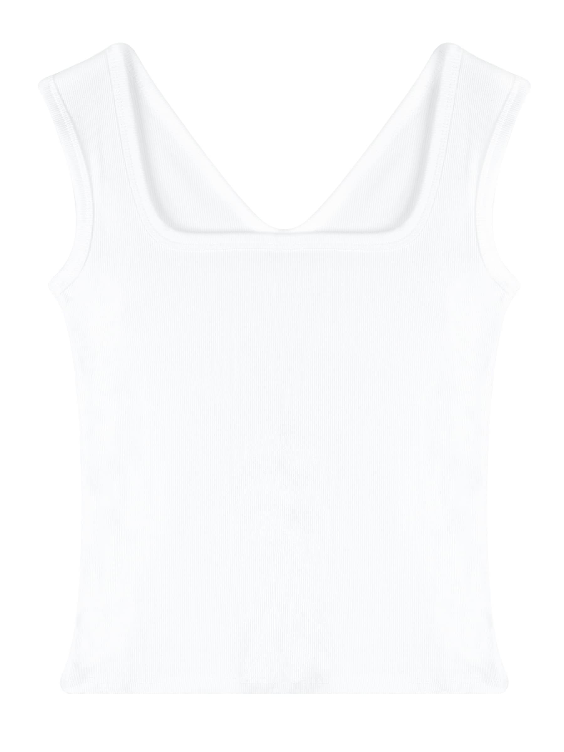 Canotta scollo quadrato stretch tinta unita Vero Moda