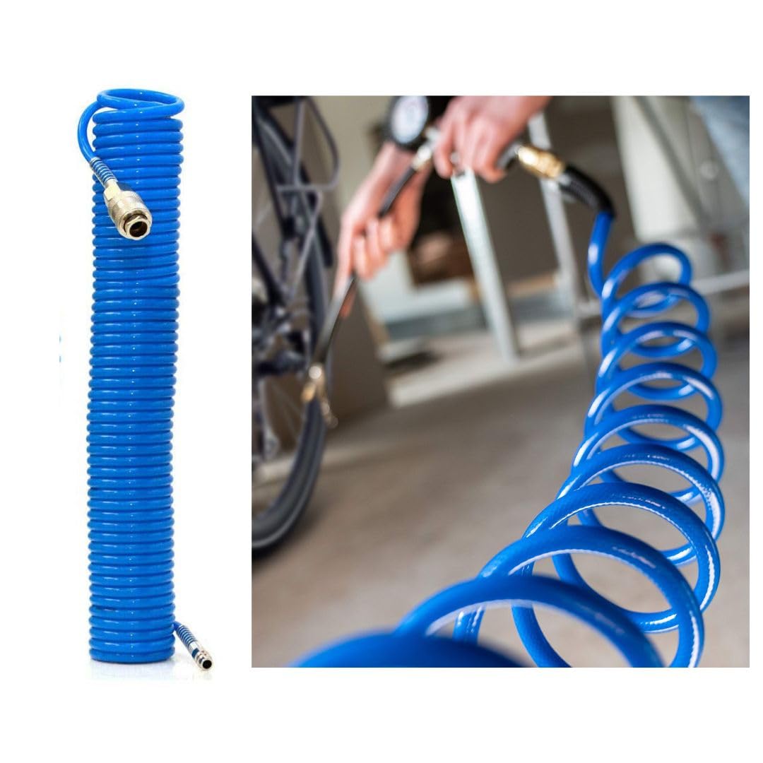 Tubo Aria Compressa 15 Metri - Flessibile Per Compressori Con Attacco Rapido 1/4 - Foto 10