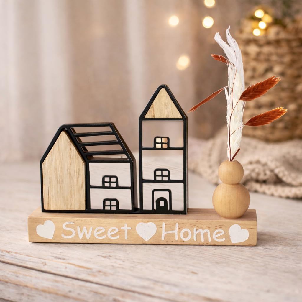 CraftVatika Home Decoration Items for Living Room, Wooden Showpiece for Home Decor Bedroom, House Warming Gifts, Tabletop Decoration Items, Sweet Home Housewarming Wedding Birthday Gift for Man Woman-image-27