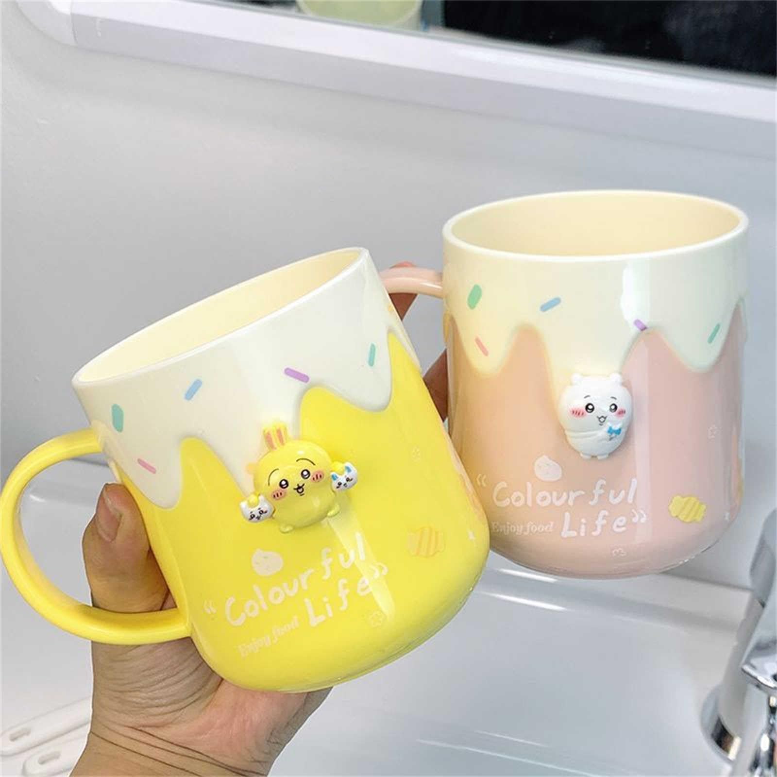 Amazon.co.jp: ちいかわ ハチワレうさぎ 歯ブラシ＆うがいコップ