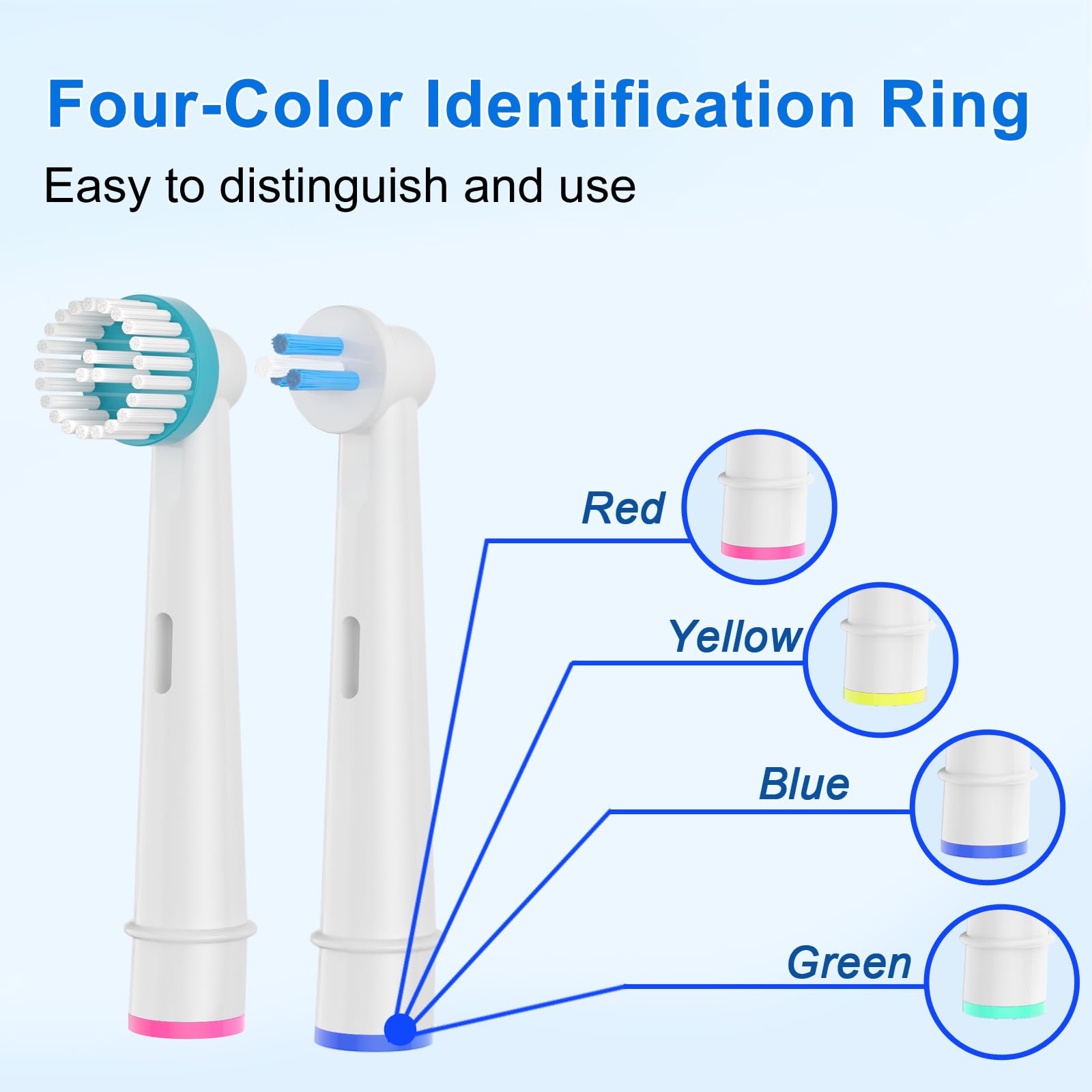 16pcs Interspace Toothbrush Heads, Compatible With Braun Oral B