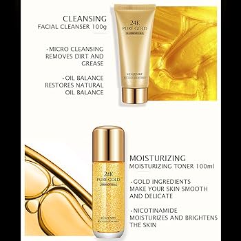 VENZEN 24K Pure Gold Hyaluronic Acid Skin Care Luxury Effect Cream