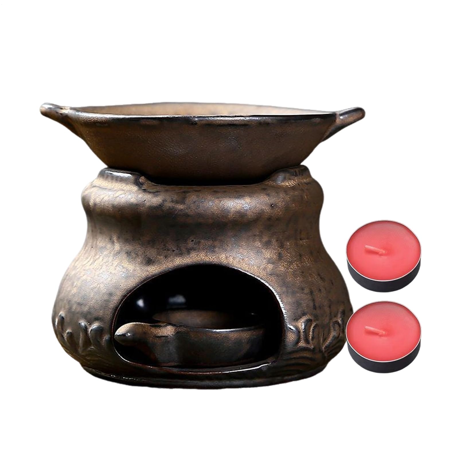 Fornello Aromaterapico Diffusore Di Aromi In mica Multifunzionale Con 2 | Kit Bruciatore Zen Ad Incenso E Per Sala Yoga Scrivania Ufficio Camera Meditazione